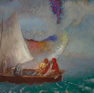 Harmaa purje, um 1900-1904. tekijältä Odilon Redon