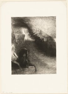 Alkuperäisen maailman pyhiinvaeltaja, levy 5/6 tekijältä Odilon Redon
