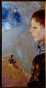 Ari Redonin (1889-1972) muotokuva merisolalla (taiteilijan poika). Odilon Redonin (1840-1916) maalaus tekijältä Odilon Redon