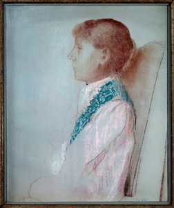 Madame Odilon Redonin (1853-1923) muotokuva "Odilon Redonin (1840-1916) pastellimaalaus 1905 su. 0,44x0,55 m Pariisi, musee d
