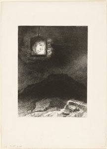Precarious Glimmering, Infinitystä ripustettu pää, levy 3/6 tekijältä Odilon Redon