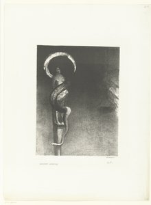 Slangenaureool Serpent-Aureole (otsikko esineessä) tekijältä Odilon Redon
