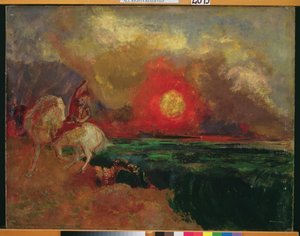 Pyhä Yrjö ja lohikäärme tekijältä Odilon Redon