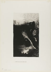 Chimera vihreillä silmillä Turns, Bays, levy 7 Saint Anthonyn kiusauksesta (1. sarja) tekijältä Odilon Redon