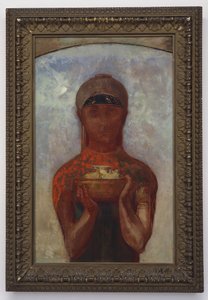 Mysteerikuppi eli Sibyl, n. 1890 tekijältä Odilon Redon