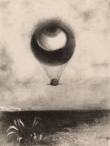 The Eye, Like a Strange Balloon Moves Towards Infinity, levy yksi Edgar Poelle tekijältä Odilon Redon