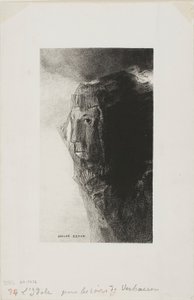 Epäjumala, etukuva Emile Verhaerenin teoksesta Les Soirs. tekijältä Odilon Redon