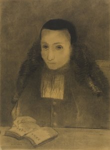 Pikku apotti lukee ramajanaa, 1883 tekijältä Odilon Redon