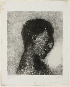 Satyr kyynisellä hymyllä, levy 5/8 Les Originesista tekijältä Odilon Redon