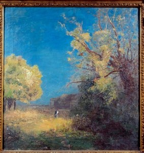 Tiellä on peyrelebade. Odilon Redonin (1840-1916) maalaus tekijältä Odilon Redon