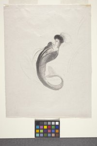 Nimetön (litografia chine volant -paperille) tekijältä Odilon Redon