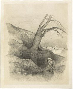 Nainen polvistui tekijältä Odilon Redon