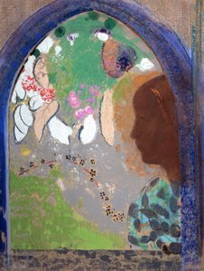 Nainen ikkunassa, 1903-1908. tekijältä Odilon Redon