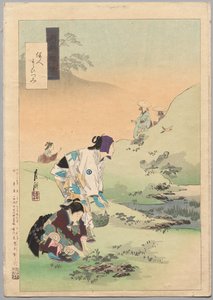 Beauties Harvesting Bracken, sarjasta Gekkō’s Miscellaney tekijältä Ogata Gekko