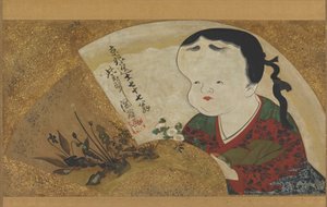 Uzume Okame ja kukat, 1700-1800-luku.