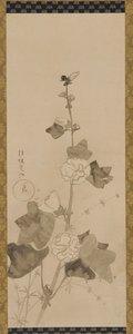 Hollyhocks, Edo-kausi, 1600-luvun loppu - 1700-luvun alku. tekijältä Ogata Korin