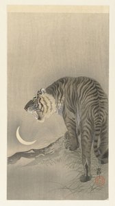 Karjuva tiikeri tekijältä Ohara Koson