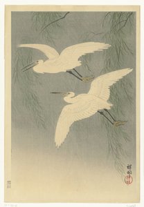 Pikkuhaikarat lennossa tekijältä Ohara Koson