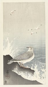 Lokki kivellä tekijältä Ohara Koson