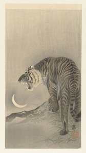Karjuva tiikeri tekijältä Ohara Koson