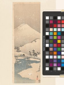 Luminen maisema Fuji-vuorella tekijältä Ohara Koson