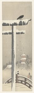 Torii lumessa tekijältä Ohara Koson