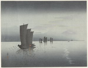 kalastusaluksia tekijältä Ohara Koson