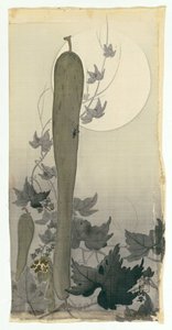 Villi kurkku täysikuun kanssa tekijältä Ohara Koson