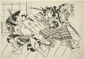 Wada’s Banquet (Wada sakamori), sarjasta "Famous Scenes from Japanese Puppet Plays (Yamato irotake)" tekijältä Okumura Masanobu