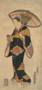 Näyttelijä Sanjo Kantaro Kurtisaanin roolissa, n. 1728, n. 1728.