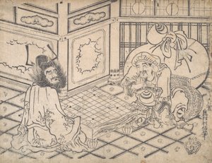 Daikoku suunnitelma d alkumaksu jäsen g shekki s, ? 1730. , hyttynen. 1730. tekijältä Okumura Toshinobu