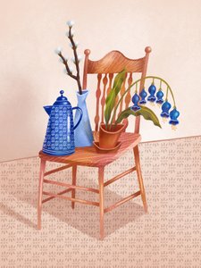 Sininen Still Life -tuoli tekijältä Olga Skomorokhova