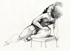 Kurvikas pin-up-glamour tekijältä Olga Skomorokhova