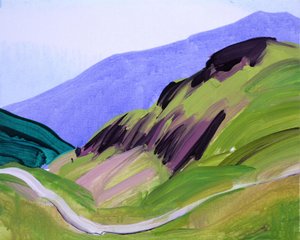 Leukerbad 12, 2012 (akryyli kankaalle) tekijältä Olivier Morel