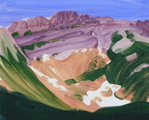 Leukerbad 17, 2012 (akryyli kankaalle) tekijältä Olivier Morel