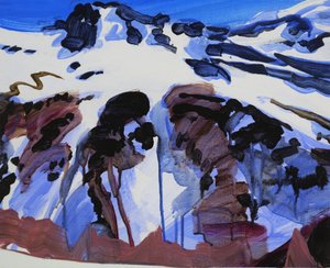 Leukerbad 25, 2012 (akryyli kankaalle)