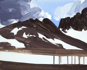 Leukerbad 7, 2012 (akryyli kankaalle) tekijältä Olivier Morel