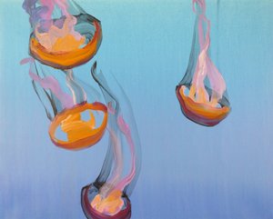 Méduses 13, 2013 (akryyli kankaalle) tekijältä Olivier Morel