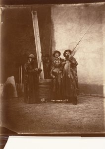 [Taiteilija, hänen äitinsä ja ystävät Fishing Garbissa], n. 1860.