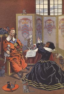 Kardinaali Richelieu kissojensa kanssa