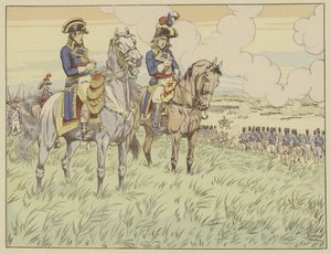 Napoleon ja kenraali Louis Desaix Marengon taistelussa 24. kesäkuuta 1800 tekijältä Onfray de Breville Job