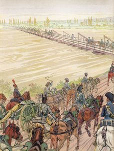 Napoleon ylittämässä Reinin 1. lokakuuta 1805 tekijältä Onfray de Breville Job