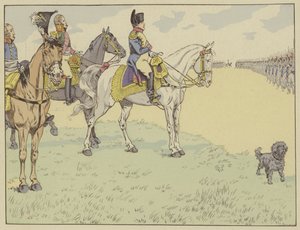 Napoleon arvioi Ranskan armeijaa Tilsitin sopimusten allekirjoittamisen jälkeen 7. heinäkuuta 1807 tekijältä Onfray de Breville Job
