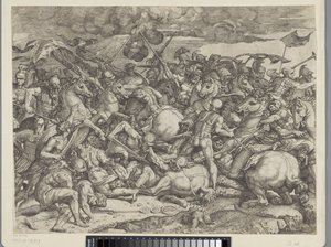 Milviuksen sillan taistelu tekijältä Orazio Farinati (attributed to)
