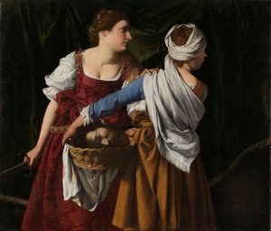 Judith ja hänen palvelijansa Holofernesin pään kanssa, n. 1608-1612 (öljy kankaalle)