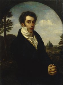 Prinssi Aleksanteri Mihailovitš Golitsynin muotokuva 1798-1858, 1819 tekijältä Orest Adamovich Kiprensky