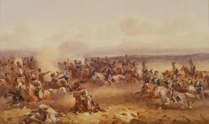 10. husaarien laivue voitti venäläiset Tchernayalla, 16. elokuuta 1855, noin 1890