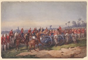 Execution au pistolet - Puhallus aseesta - Norie, Orlando (1832-1901) - 1858 - Vesiväri paperille - 33,4x49,7 - Yksityiskokoelma