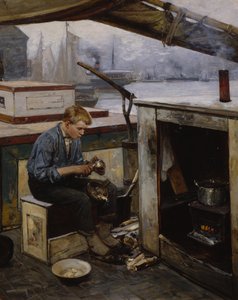 Poika Førstereisista (öljy kankaalle)