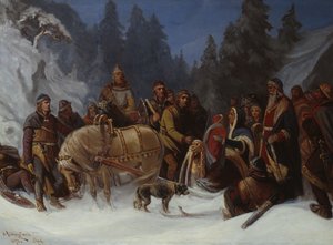Inga Kongemor uskoo poikansa Håkon Håkonssonin Birkebeinerin päällikön Dagfinn Bondelle